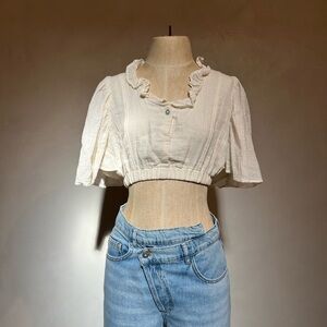 Jen’s Pirate Booty Cropped 1/2 Sleeve Cotton Top